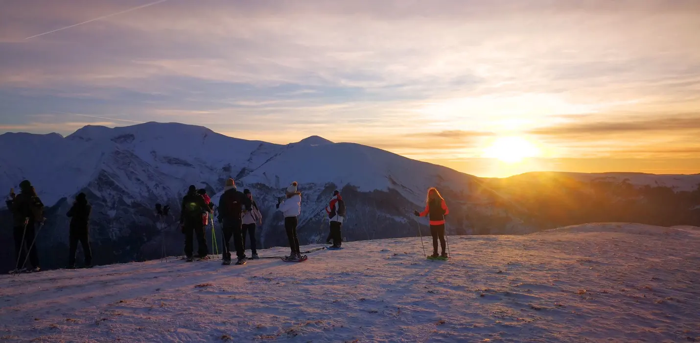 TRAMONTO IN CIASPOLE AI PIANI DI RAGNOLO