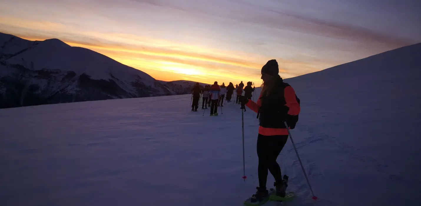 TRAMONTO IN CIASPOLE AI PIANI DI RAGNOLO