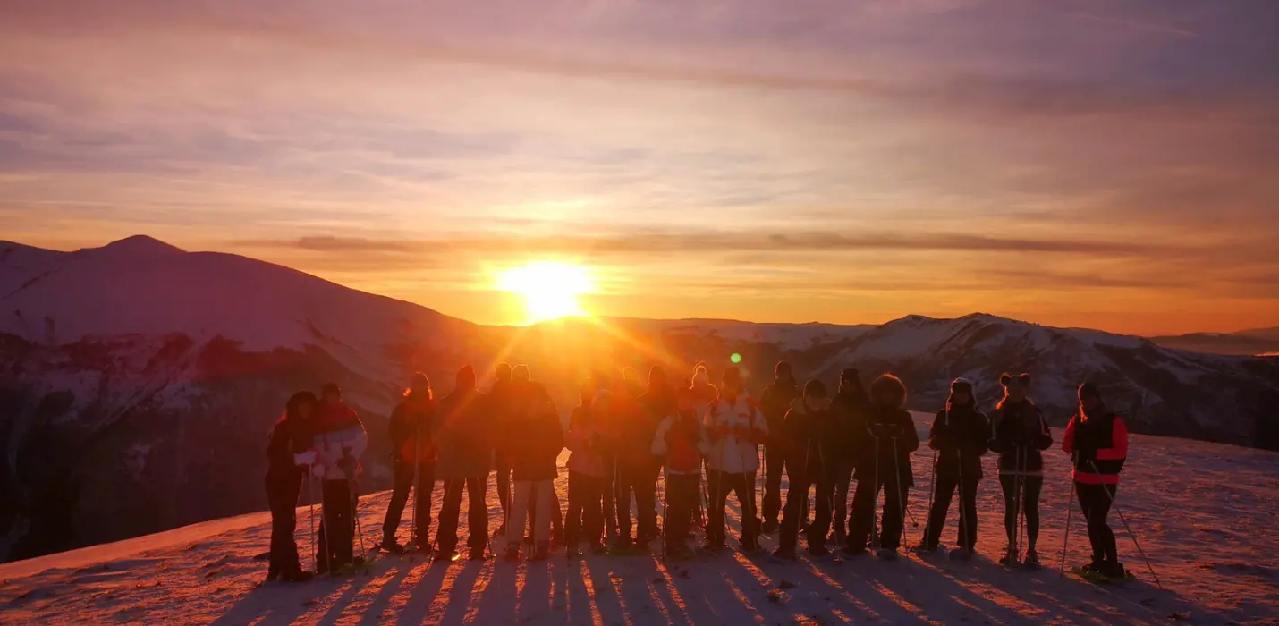 TRAMONTO IN CIASPOLE AI PIANI DI RAGNOLO