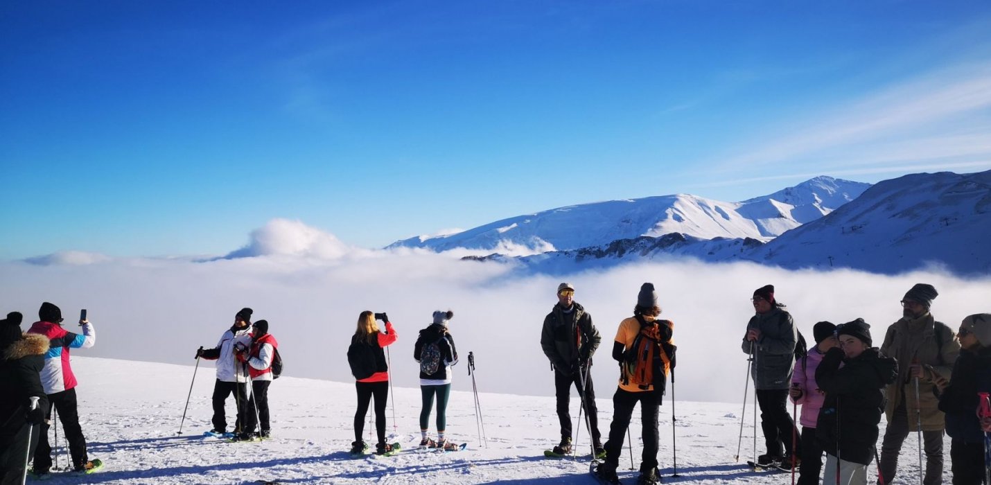 TRAMONTO IN CIASPOLE AI PIANI DI RAGNOLO TRAMONTO IN CIASPOLE AI PIANI DI RAGNOLO