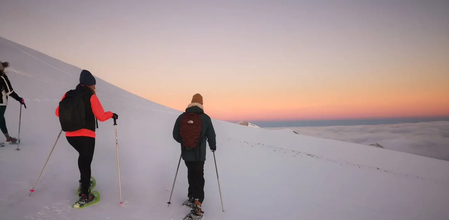 TRAMONTO IN CIASPOLE AI PIANI DI RAGNOLO