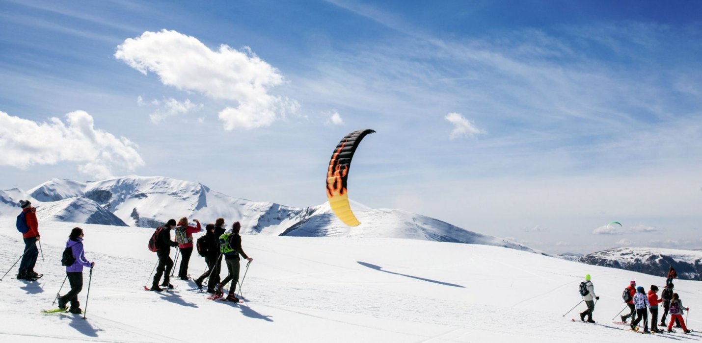 TRAMONTO IN CIASPOLE AI PIANI DI RAGNOLO TRAMONTO IN CIASPOLE AI PIANI DI RAGNOLO